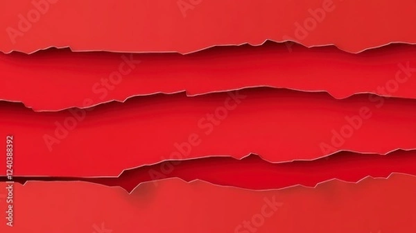 Fototapeta Stunning Red Torn Paper Abstract Design