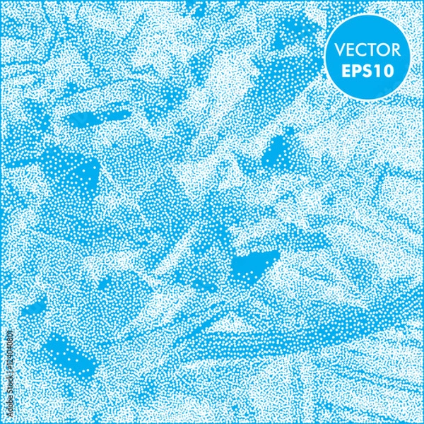 Obraz Vector dotted winter background. Abstract snowy illustration.