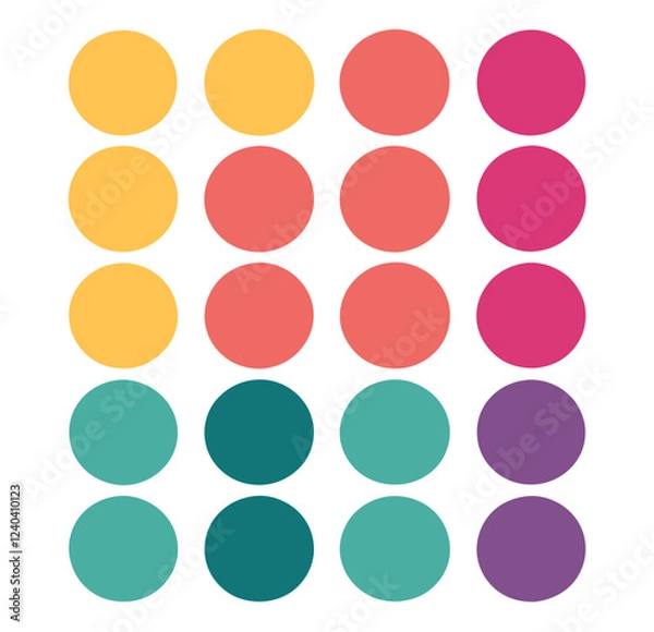 Fototapeta colour plater background with circle