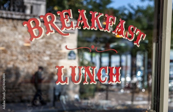 Obraz Bistro banner in Paris