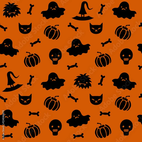 Fototapeta halloween pattern 4 / Seamless vector  pattern for halloween design. 
