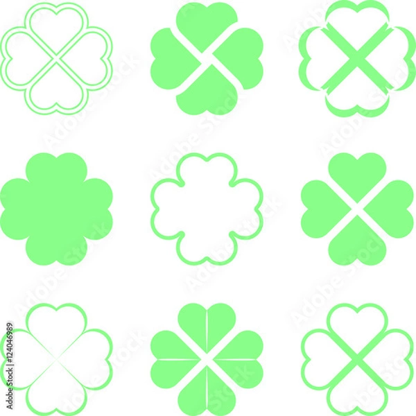 Fototapeta Shamrock pattern. Background for St.Patrick's day design