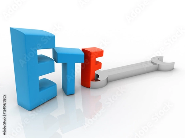 Fototapeta 3d illustration Exchange Traded Fund