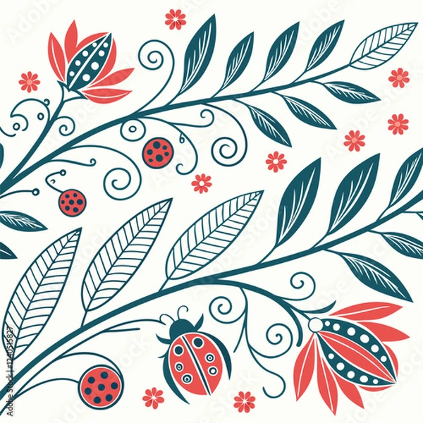 Fototapeta floral pattern design