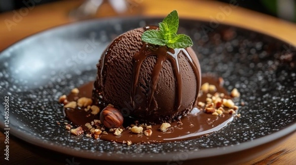 Obraz Dark chocolate lava ball