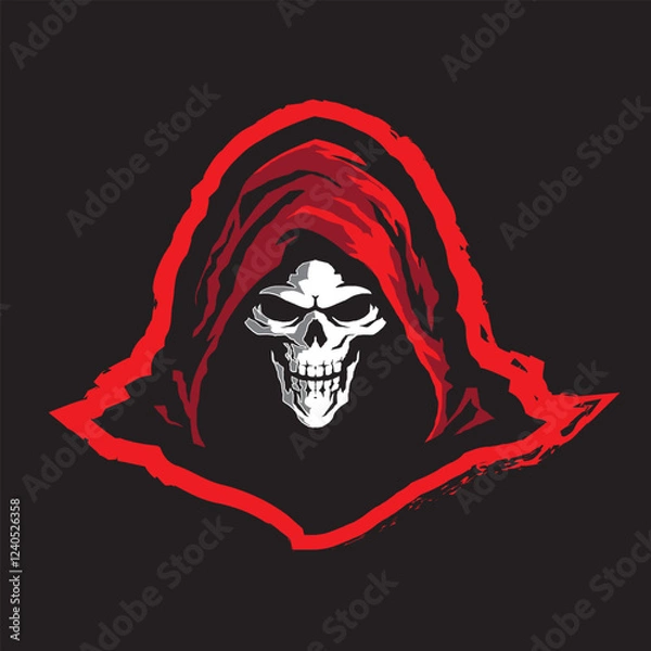 Obraz Fully editable Reaper mascot Logo Vector