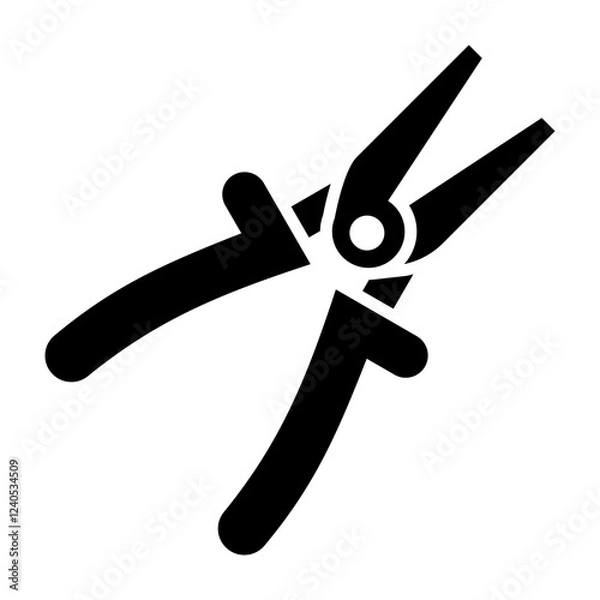 Obraz Nose Pliers Glyph Icon Design
