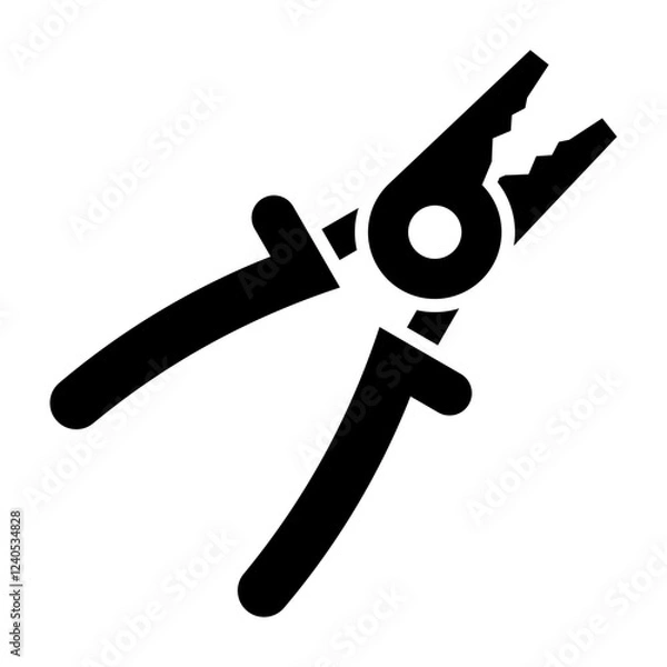 Obraz Wire Stripper Glyph Icon Design