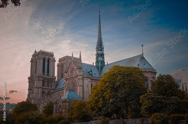 Obraz Notre Dame de Paris HDR couleur