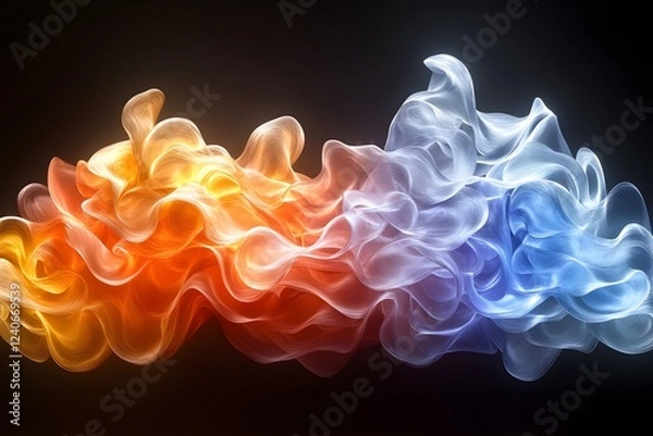 Fototapeta Vibrant Abstract Flowing Colors Art for Creative Design and Inspiration