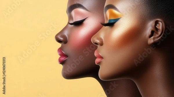 Obraz A vibrant infographic showcasing how to adapt makeup looks for different skin tones