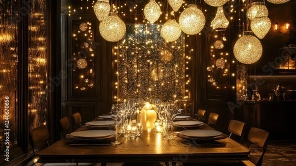 Obraz Glistening and elegant glitter lights with a nostalgic vintage atmosphere