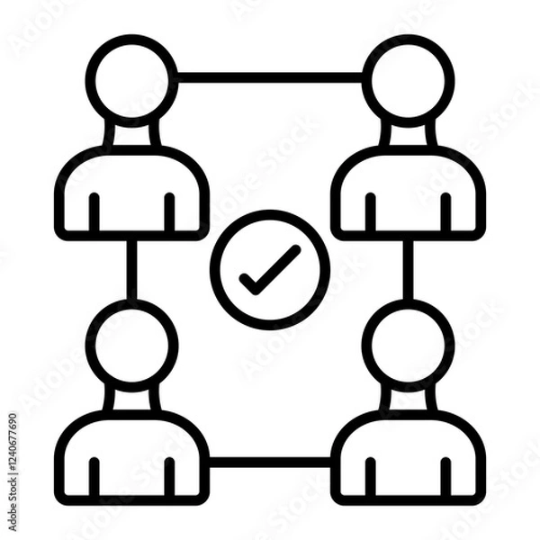 Obraz Shared Goals.line icon