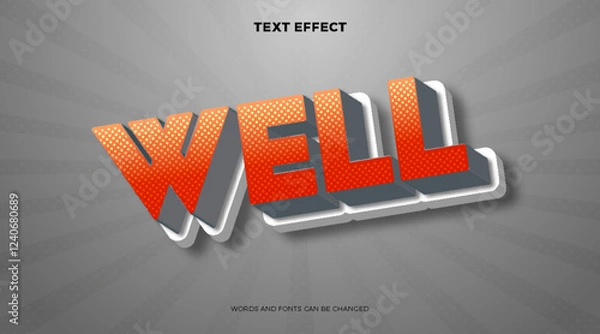 Fototapeta fully customizable 3d text effect