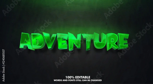 Fototapeta fully customizable 3d text effect