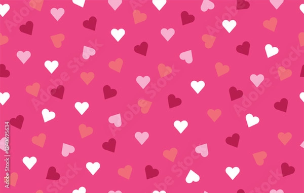 Fototapeta Valentine pattern seamless fabric Valentine day. mini heart pattern on pink background. Designed for background ,wallpaper ,valentine pattern ,wrapping paper ,couple ,fabric ,anniversary ,sweetheart