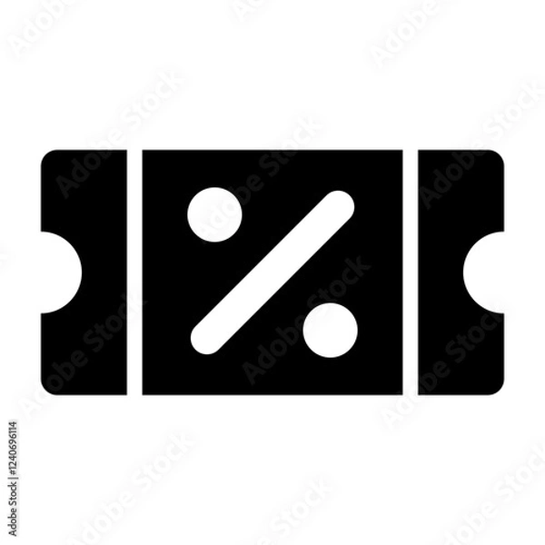 Obraz Voucher Glyph Icon Design