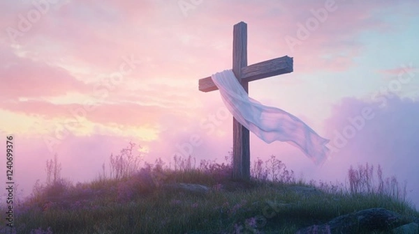 Obraz Sacred Hill at Easter Sunrise