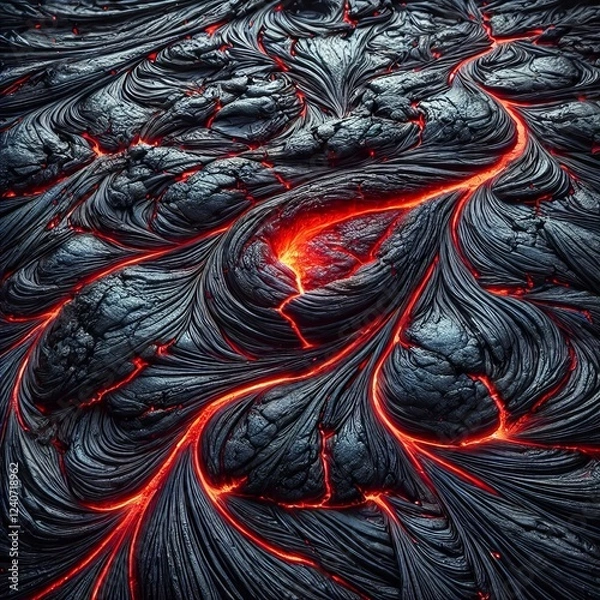 Obraz  close-up of hot molten lava
