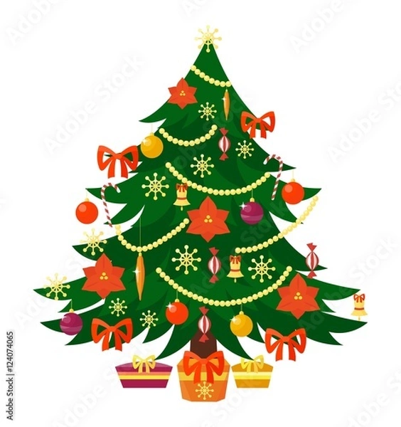 Obraz Wektor choinki.