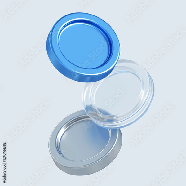 Obraz 3d rendering of flying coins. stylized simple 3d illustration for business and finance