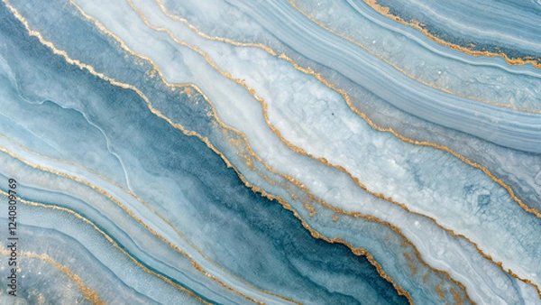 Obraz grey, blue, background, with gold