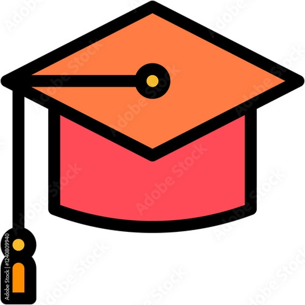 Obraz Vector Icon Graduation, Study, Education, Graduation Hat, Knowledge