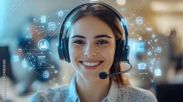 Fototapeta A next-generation AI cloud solution for intelligent customer service automation and personalized support experiences.