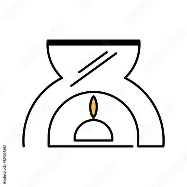 Fototapeta aromatherapy candle spa isolated icon vector illustration design