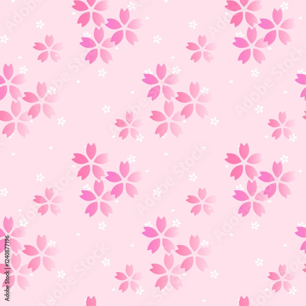 Obraz 桜の花のシームレスパターン
