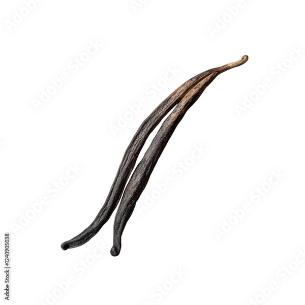 Fototapeta vanilla bean pod isolated on transparent background
