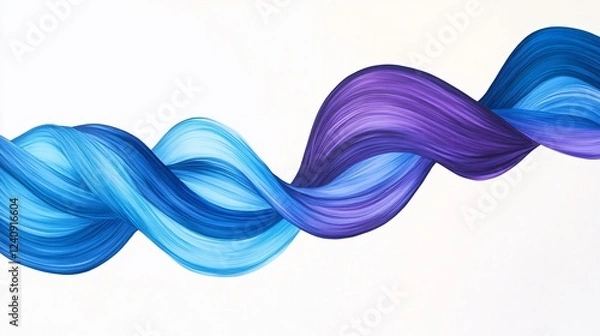 Fototapeta Abstract Swirl of Blues and Purples: A mesmerizing abstract swirl of vibrant blues and purples creates a dynamic and flowing composition, evoking a sense of movement and energy.