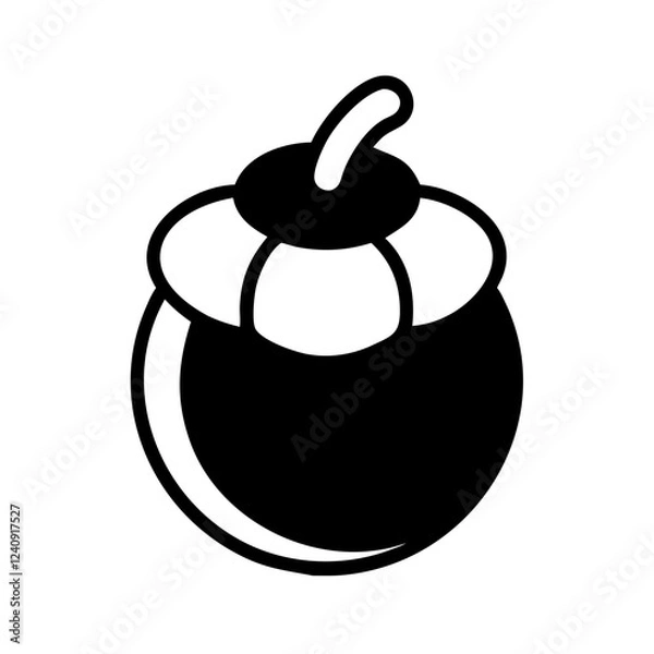 Fototapeta Mangosteen icon