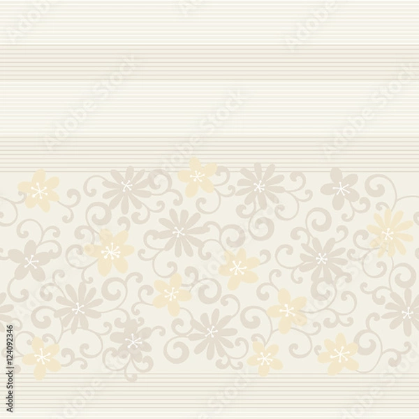 Fototapeta Vivid repeating floral - For easy making seamless pattern use it for filling any contours