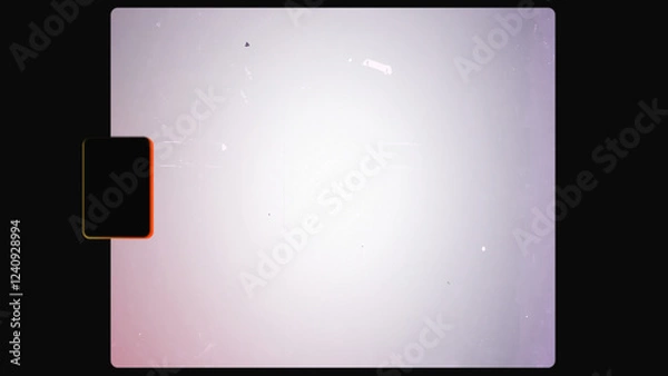 Fototapeta Vintage Super 8mm Projector Projector Film Strip Frame Overlay Placeholder with Light Leaks, Dust and Speckles