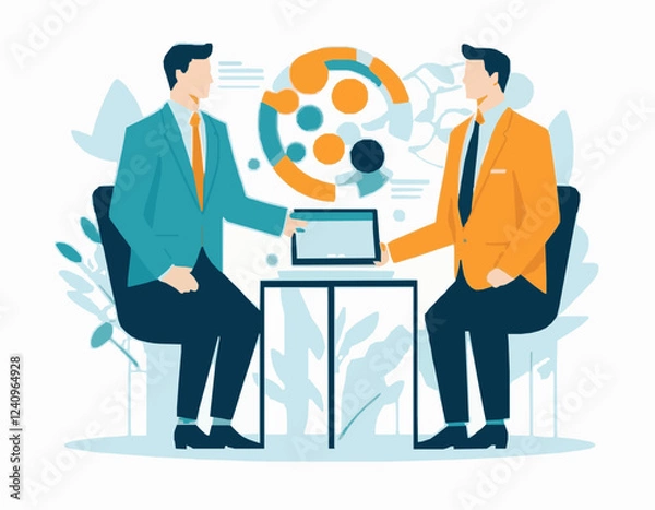 Obraz Business Collaboration and Partnership Vector Illustration