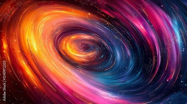 Fototapeta Abstract Tech Background with Swirling Digital Lines