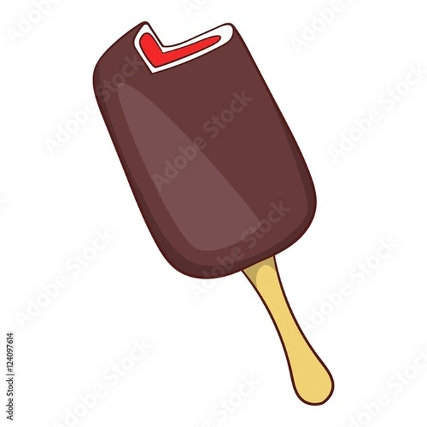 Fototapeta Ice cream icon. Cartoon illustration of ice cream vector icon for web