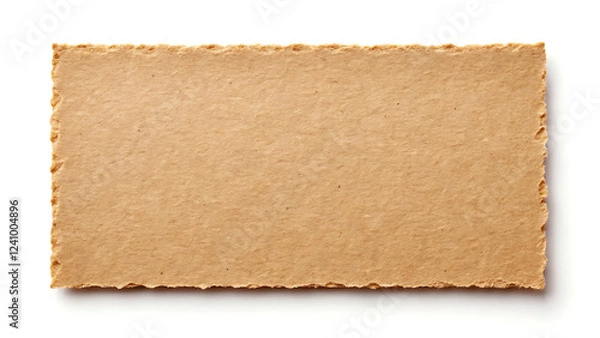 Fototapeta Brown Cardboard Paper Piece Background Texture, paper, cardboard, torn, blank, brown, texture, ripped, old, grunge, textured, empty, piece, vintage, frame, rough, card, page, corrugated, rip, note, 
