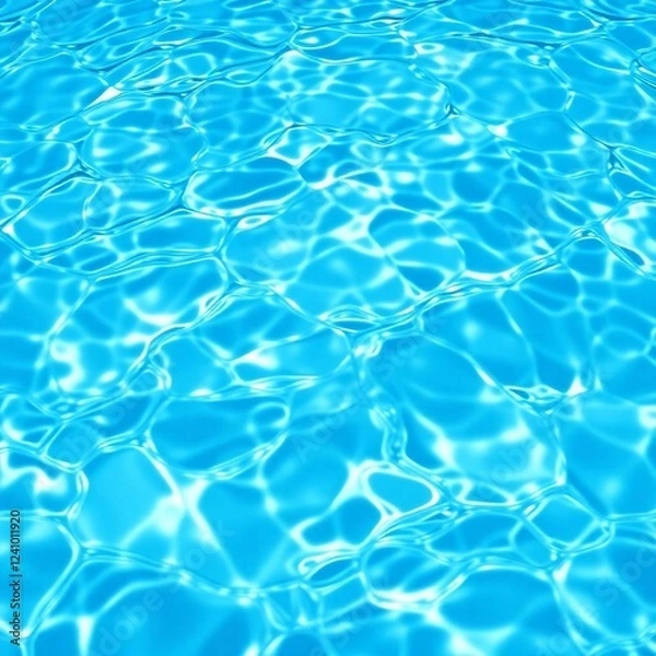 Obraz Ethereal, semi-transparent blue rippled water surface texture