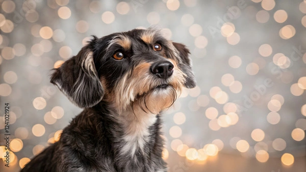Obraz A small dog's portrait captures its charming essence