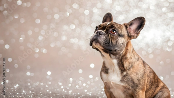 Obraz Charming bulldog puppy portrait