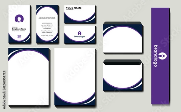 Fototapeta Corporate professional identity template set editable