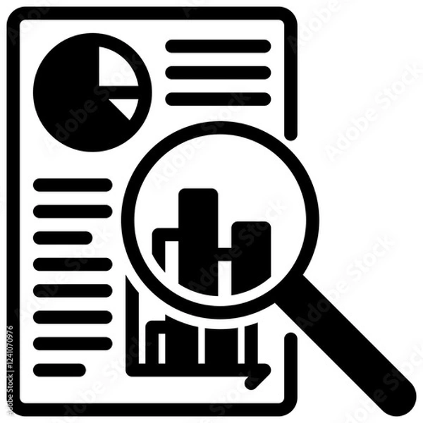 Obraz analyze vector glyph icon