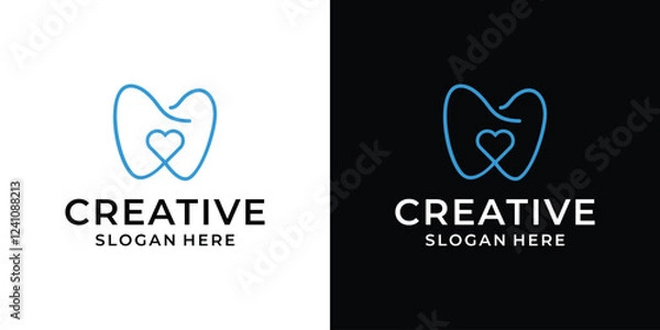 Obraz Simple dental care logo design vector