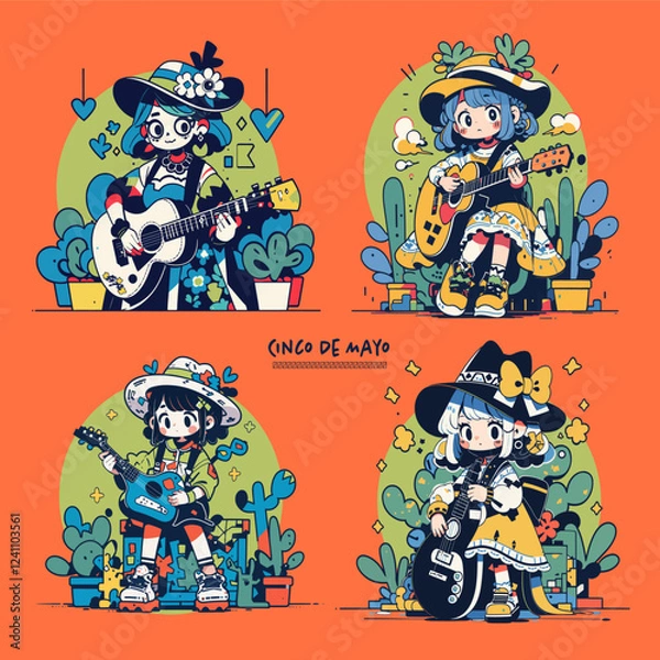 Fototapeta  illustration for cinco de mayo celebration