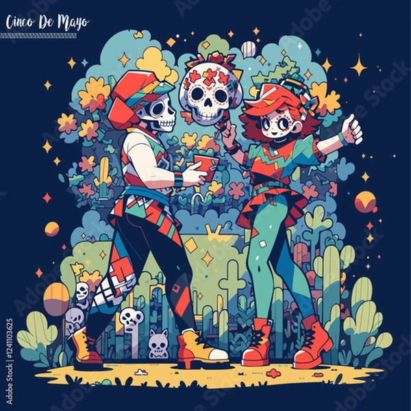 Fototapeta  illustration for cinco de mayo celebration
