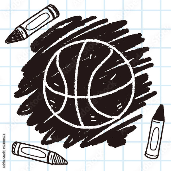 Obraz doodle basketball