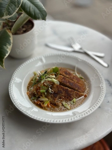 Obraz Katsu Curry served 
