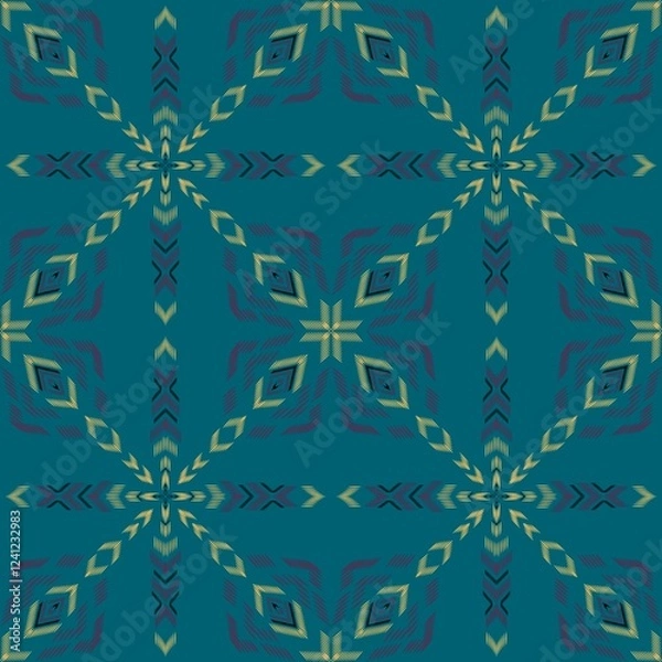 Obraz textile graphic , pattern , ikat pattern , ikat print, fabric, textile ,graphic pattern 